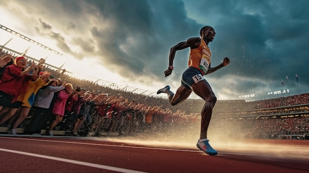 Fotograf sportowy zatrzymuje ułamek sekundy triumfu i determinacji sportowca