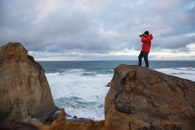 Fotograf w Oregon Coast