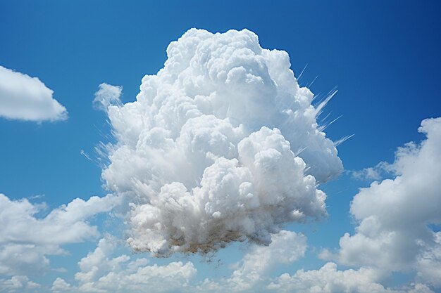 Zdjęcie fotografia chmury na niebieskim niebie