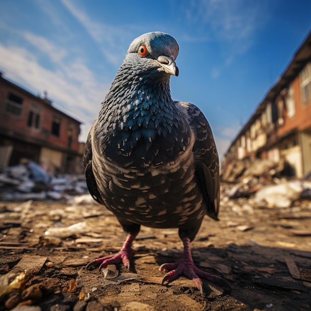 Fotografia dzikiej przyrody gołębi hdr 4k