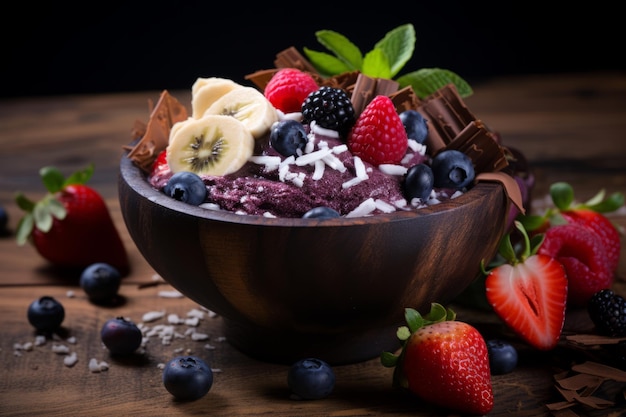 Fotografia kulinarna w misce Acai Bowl