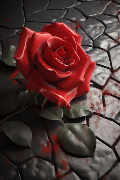 Fotografia kwitnąca piękna kolorowa róża