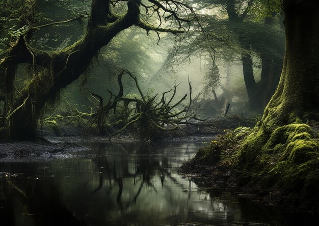 Fotografia Mglistego Lasu zainspirowana Simonem Eesem