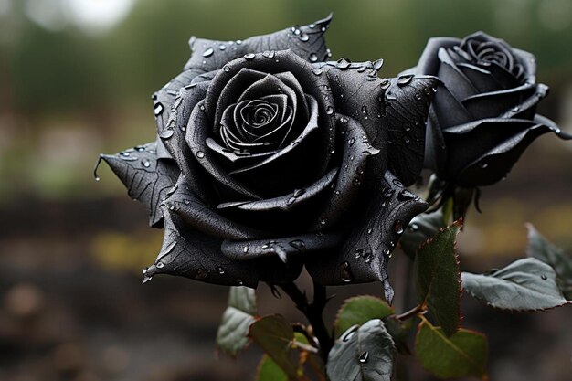 Zdjęcie fotografia obrazu ebon muse majestic black rose black rose