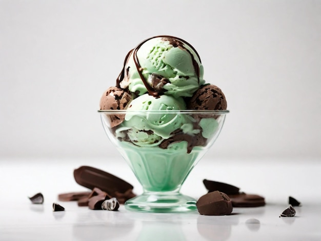 Fotografia produktu Mint Chocolate Chip Ice Cream w misce.