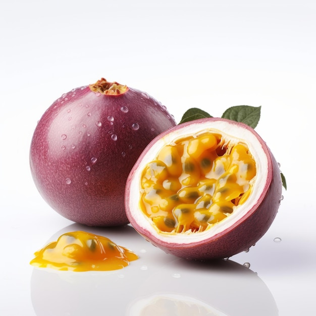 Fotografia produktu Passion Fruit Świeże i żywe owoce na białym tle