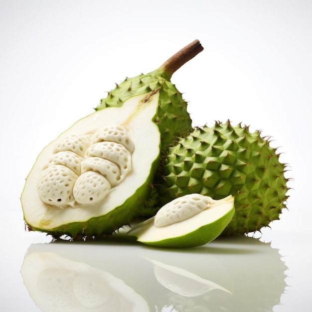 Fotografia produktu Soursop Odważny i wdzięczny owoc durian rozcięty na kawałki