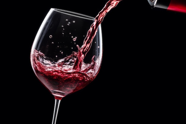 Fotografia produktu Wlewanie czerwonego wina do kieliszka do wina