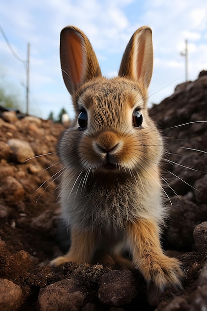 Fotografia selfie śmieszne Baby bunny z bliska