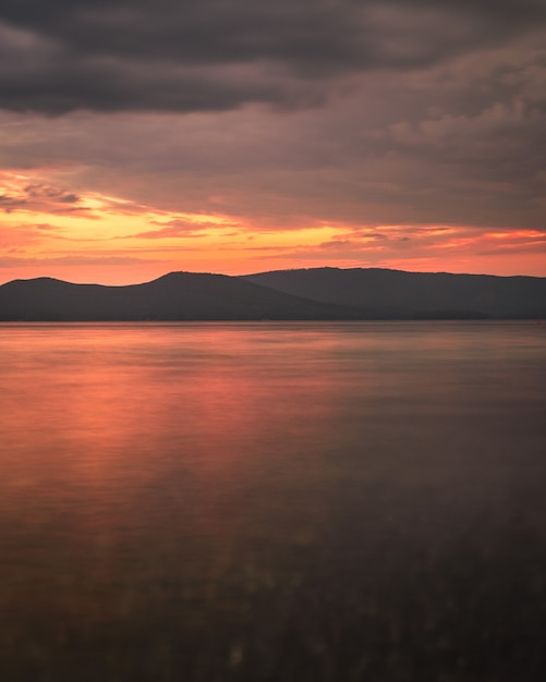 Fotografia Zachodu Słońca Nad Morzem