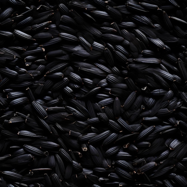 Fotograficzna tekstura ziarna czarnego ryżu bez szwu