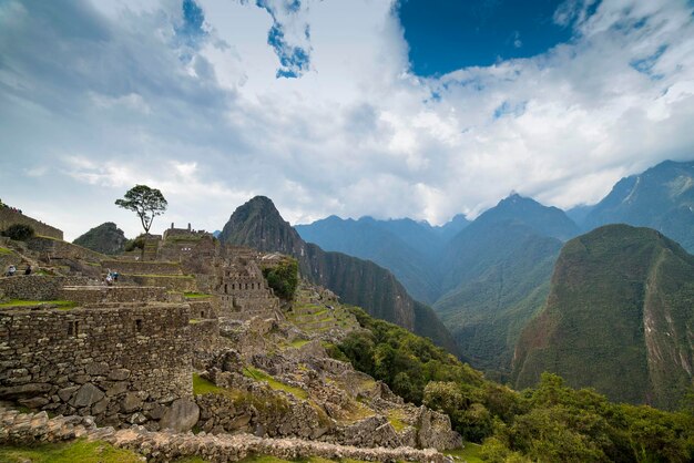 Fotografie cytadeli Machu Picchu w Andach Peru