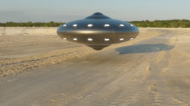 fotorealistyczna wizualizacja 3d renderowania 3d ufo