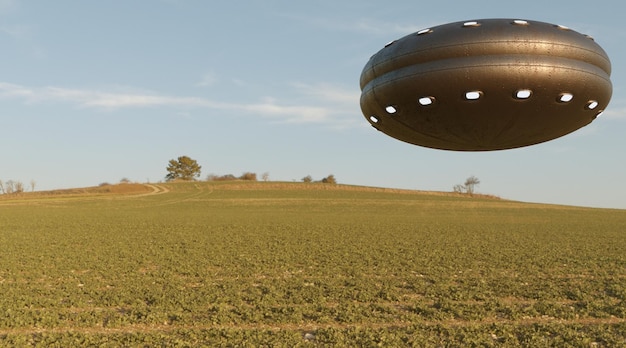 fotorealistyczna wizualizacja 3d renderowania 3d ufo