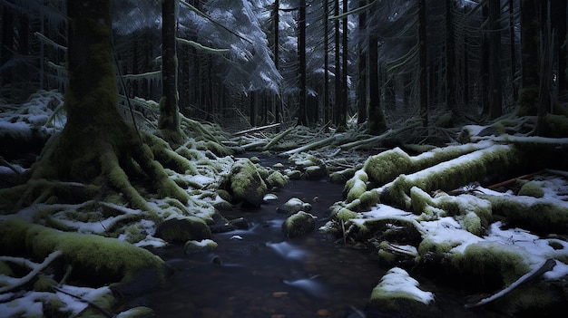 Fotorealistyczne oświetlenie filmowe w lasach borealnych