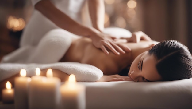 Fotorealistyczny styl treningu kobiecego masażu