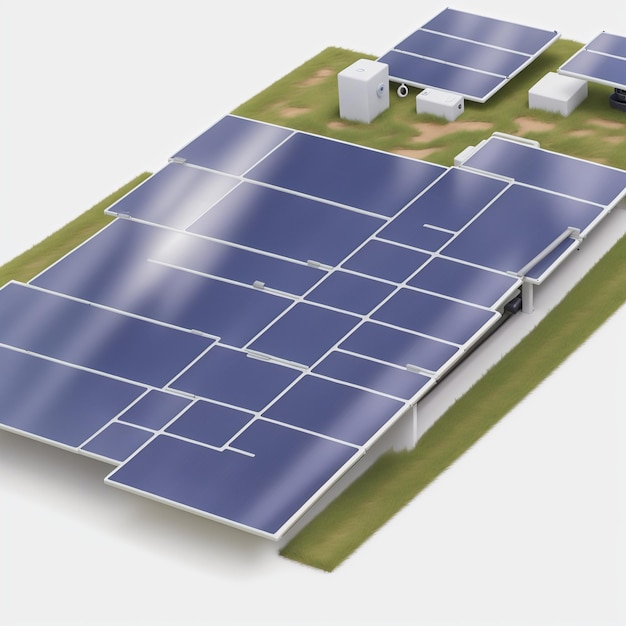 Fotowoltaiczna instalacja paneli słonecznych na dachu w suset Dom energii słonecznej Przestrzeń fabryczna dla tekstu