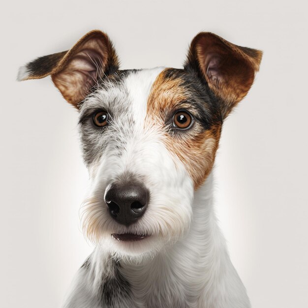 Zdjęcie fox terrier dog photo studio generacyjna sztuczna inteligencja