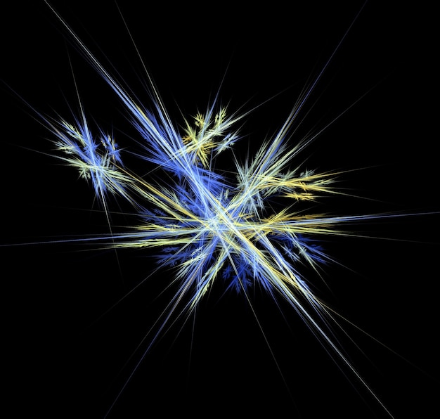 Zdjęcie fractal ilustracja z kształtem płatka śniegu
