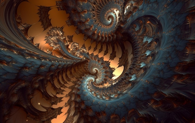 Fractal obraz spirali z projektu spirali.