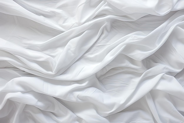 Fragment białej tkaniny jako pomarszczone tło