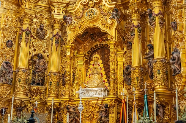 Fragment Kaplicy W Kościele I Dziewicy W Sanktuarium El Rocio Huelva Andalusia