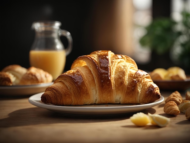 Francuskie ciasto francuskie premium typu croissant, idealne dla miłośników deserów