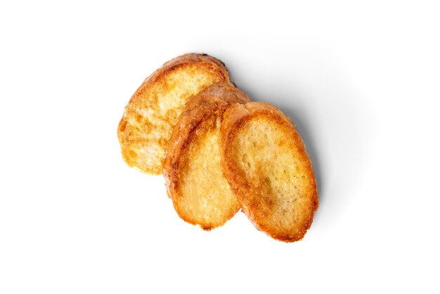 Francuskie tosty na białym tle.