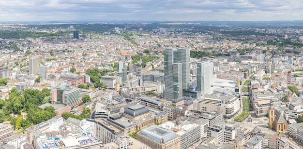 Frankfurt Niemcy widok z lotu ptaka