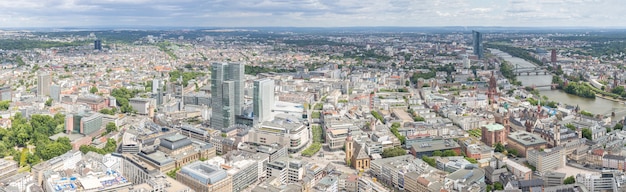 Frankfurt Niemcy z lotu ptaka