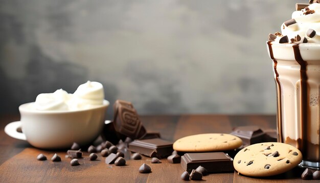 Frappuccino czekolada z ciasteczkiem i śmietaną