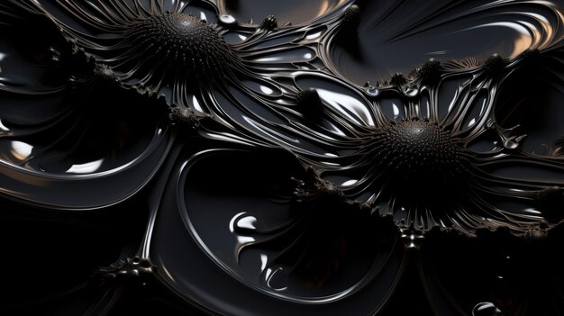 Freeform ferrofluids tło piękny chaos wirujący czarny częstotliwości