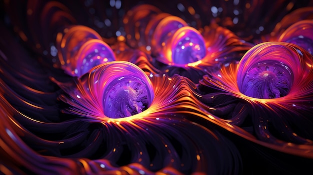 Freeform ferrofluids tło piękny chaos wirujący częstotliwość neonu