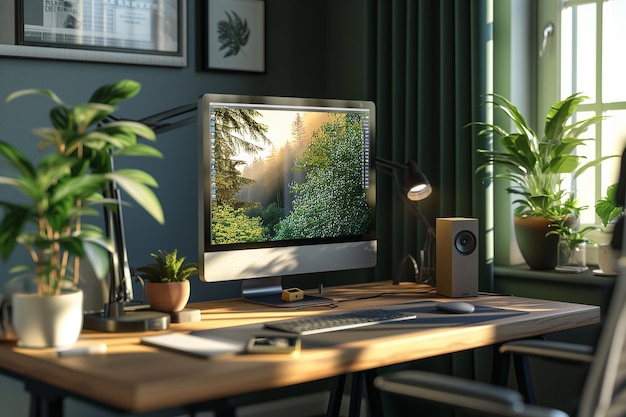 Zdjęcie freelancer dream workstation