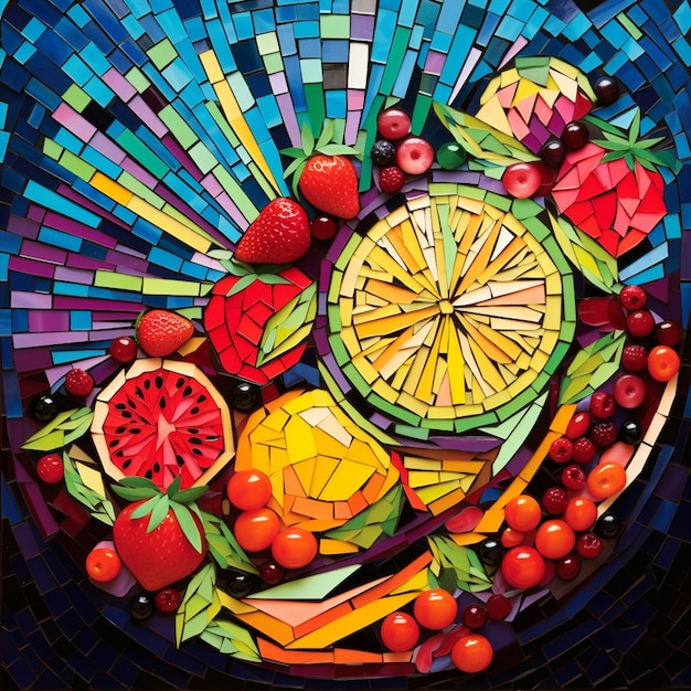 Fruit Ninja Plasterki świeżych i soczystych owoców w kolorowej mozaice