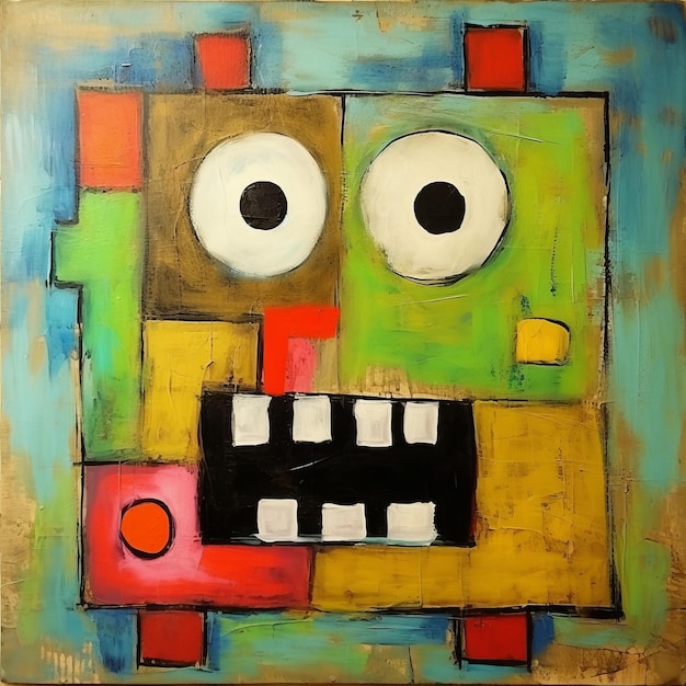 Funny abstract character Piękny obraz ilustracji Generative AI