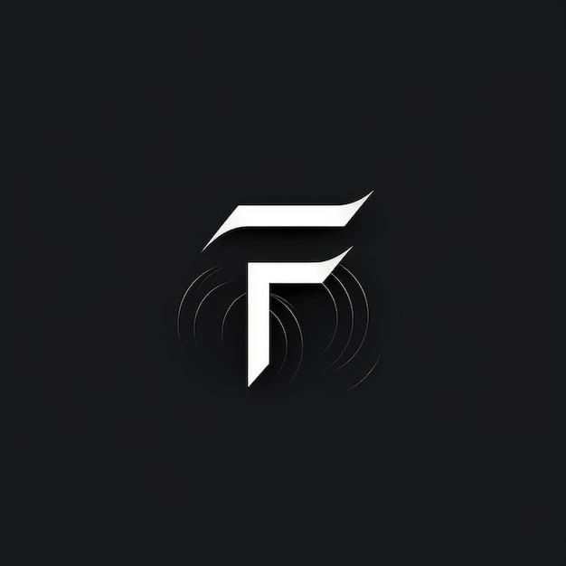 Zdjęcie fusion of impact the chic minimalist superimposed f i i logo na czarno-białym tle