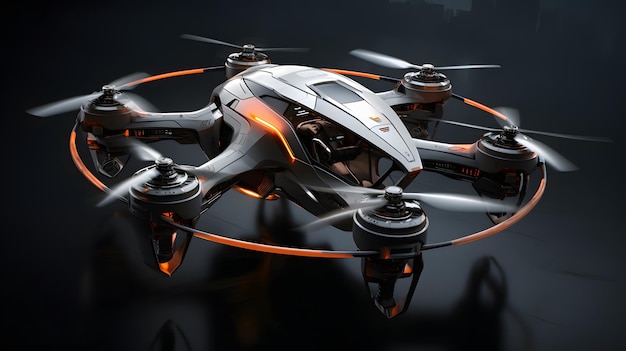 Futuristyczna koncepcja dronów o wysokiej technologii