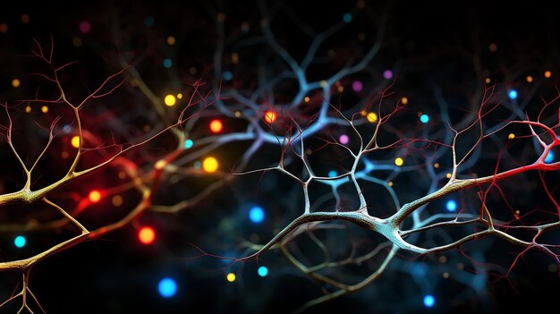 Futuristyczna matryca sieci neuronowych Futuristyczne tło