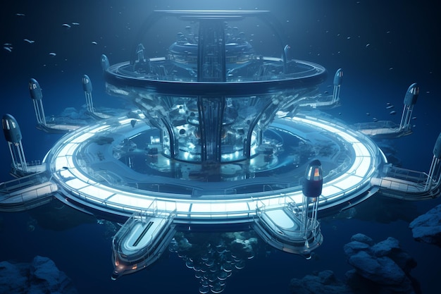 Zdjęcie futuristyczna podwodna stacja badawcza poświęcona 00272 00