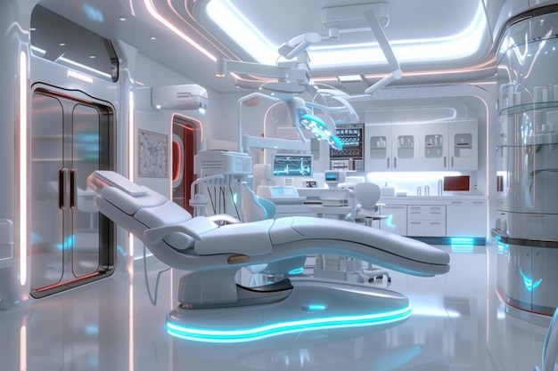 Zdjęcie futuristyczna technologia konsultacji medycznych stworzona za pomocą sztucznej inteligencji generatywnej