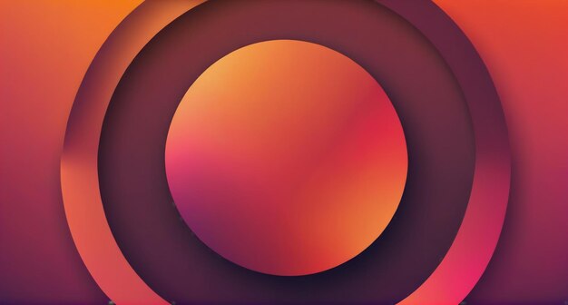 Futuristyczne promieniowanie abstrakcyjne pomarańczowe i czerwone gradient geometryczny kształt krąg tło wszechstronne