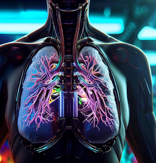 Futuristyczny biomechaniczny system płuc do przeszczepu