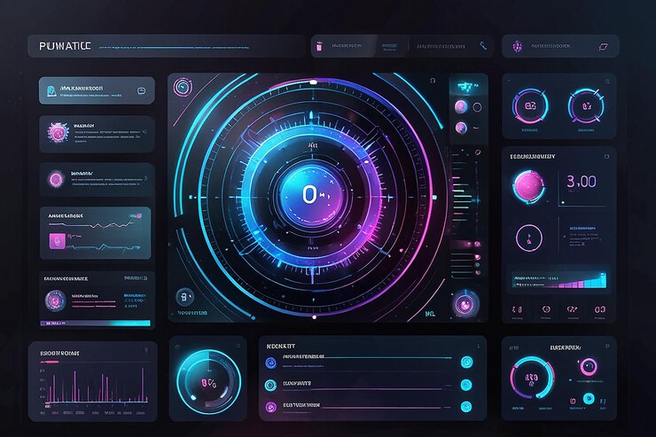 Zdjęcie futuristyczny projekt interfejsu technologicznego