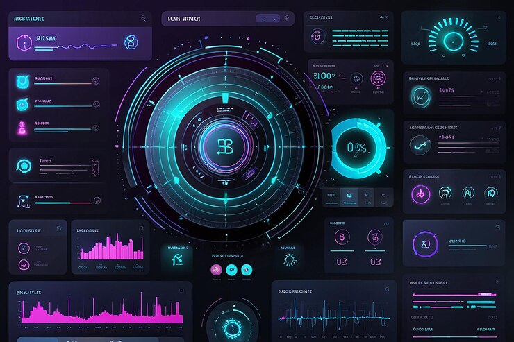 Zdjęcie futuristyczny projekt interfejsu technologicznego
