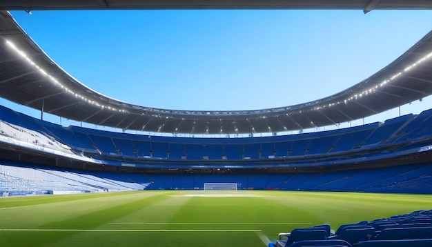 Futuristyczny stadion mistrzostw piłki nożnej piłka nożna tło 11