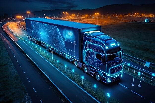 futurystyczna ciężarówka elektryczna przyszła technologia