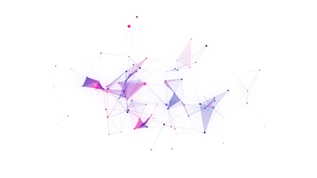 Futurystyczna Kolorowa Struktura Połączenia Sieciowego Na Białym Tle Koncepcja Hi Tech I Przyszłości Koncepcja Komunikacji I Sieci Wizualizacja Dużych Danych Renderowanie 3d