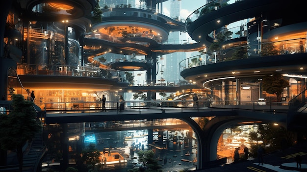 futurystyczna koncepcja świątyni miejskiej
