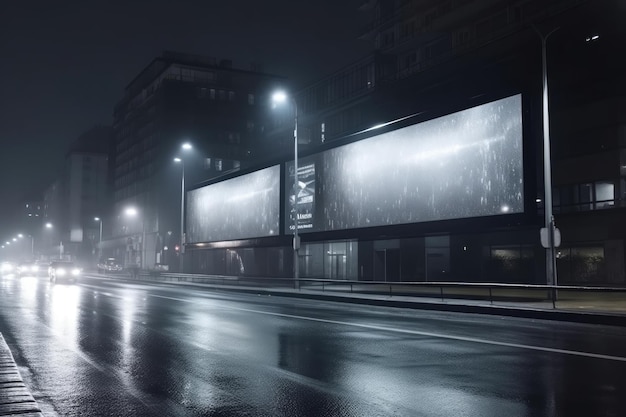 Futurystyczna makieta citybillboardureklama zewnętrzna